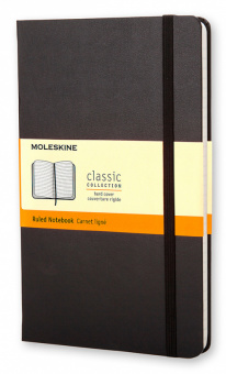 Блокнот Moleskine CLASSIC MM710 Pocket 90x140мм 192стр. линейка твердая обложка черный - купить недорого с доставкой в интернет-магазине