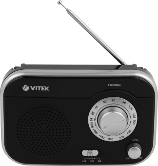 Радиоприемник настольный Vitek VT-3593 черный - купить недорого с доставкой в интернет-магазине