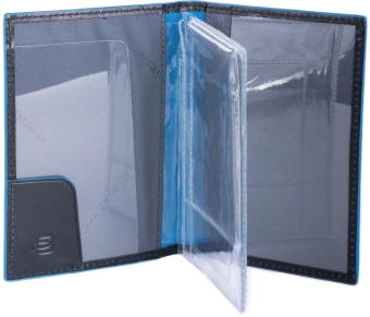 Обложка для документов Piquadro Blue Square PP5256B2/BLU2 синий натур.кожа - купить недорого с доставкой в интернет-магазине