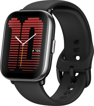 Смарт-часы Amazfit Active A2211 35.9мм 1.75" AMOLED корп.черный рем.черный разм.брасл.:135-190мм (1746349) - купить недорого с доставкой в интернет-магазине