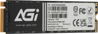Накопитель SSD AGi PCIe 4.0 x4 2TB AGI2T0G44AI828-CB AI828 M.2 2280 - купить недорого с доставкой в интернет-магазине