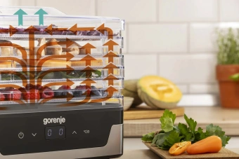 Сушка для фруктов и овощей Gorenje FDK400DE 5под. 240Вт нержавеющая сталь - купить недорого с доставкой в интернет-магазине