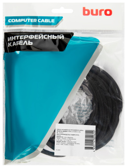 Кабель аудио-видео Buro HDMI (m)/HDMI (m) 5м. феррит.кольца позолоч.конт. черный (HDMI-V1.4-5MC) - купить недорого с доставкой в интернет-магазине