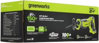 Сабельная пила Greenworks GPT-BLRS-1 аккум. 3000ход/мин (1200607) - купить недорого с доставкой в интернет-магазине
