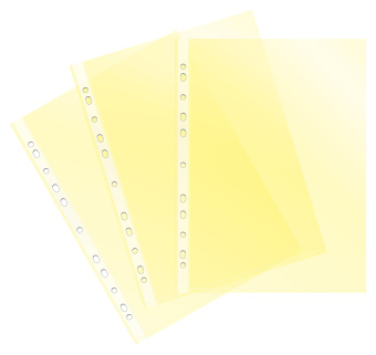 Папка-вкладыш Бюрократ Премиум -013YEL желтый глянцевые A4+ 30мкм (упак.:50шт) - купить недорого с доставкой в интернет-магазине