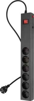 Сетевой фильтр Buro 600SE-16-1.8-B 1.8м (6 розеток) черный (коробка) - купить недорого с доставкой в интернет-магазине