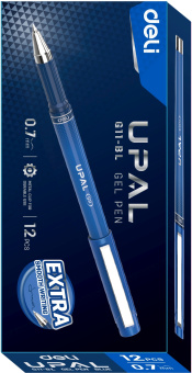 Набор ручек гелев. Deli Upal (EG11-BL-P) синий d=0.7мм кор.карт. (12шт) - купить недорого с доставкой в интернет-магазине