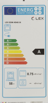 Духовой шкаф Электрический Lex EDM 4540 IX нержавеющая сталь/черный - купить недорого с доставкой в интернет-магазине