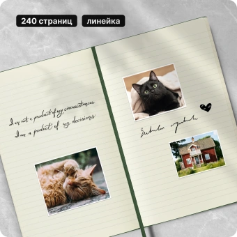 Блокнот Moleskine CLASSIC QP060K15 Large 130х210мм 240стр. линейка твердая обложка зеленый - купить недорого с доставкой в интернет-магазине