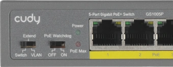 Коммутатор Cudy GS1005P (L2) 5x1Гбит/с 5PoE 60W неуправляемый - купить недорого с доставкой в интернет-магазине