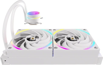 Система водяного охлаждения Formula Oasis L240 ARGB Soc-AM5/AM4/1200/2066/1700/1851 белый 4-pin 1-27.2dB Al+Cu 310W Ret (OASIS L240 ARGB WH) - купить недорого с доставкой в интернет-магазине