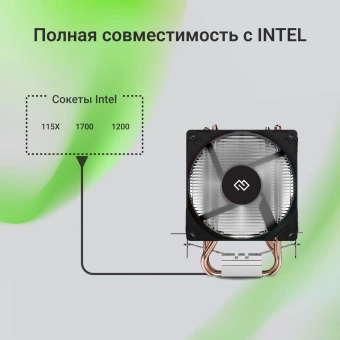 Устройство охлаждения(кулер) Digma D-CPC110-PWM1 Soc-AM5/AM4/1200/1700/1851 черный 4-pin 23dB Al+Cu 110W 247gr Ret - купить недорого с доставкой в интернет-магазине