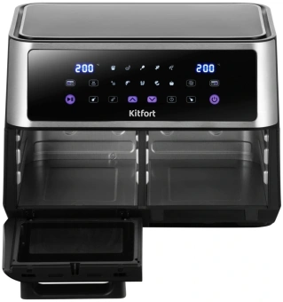 Аэрогриль Kitfort КТ-2256 2850Вт черный/серебристый - купить недорого с доставкой в интернет-магазине