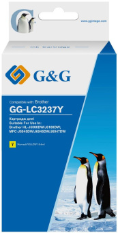 Картридж струйный G&G GG-LC3237Y желтый (18.4мл) для Brother HL-J6000DW/J6100DW - купить недорого с доставкой в интернет-магазине