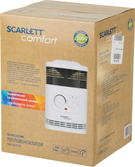 Тепловентилятор Scarlett SC-FH1.513MC 1500Вт белый - купить недорого с доставкой в интернет-магазине