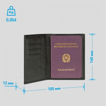 Обложка для документов Piquadro Modus Special PP1660MOSR/N черный натур.кожа - купить недорого с доставкой в интернет-магазине