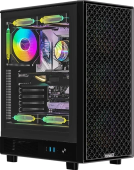 Корпус Formula Mana Dynamic черный без БП ATX 6x120mm 2xUSB3.0 1xUSB3.1 audio bott PSU - купить недорого с доставкой в интернет-магазине