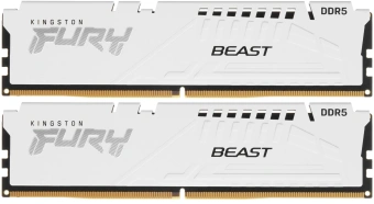 Память DDR5 2x16GB 5600MHz Kingston KF556C36BWEK2-32 Fury Beast White Expo RTL Gaming PC5-44800 CL36 DIMM 288-pin 1.25В kit single rank с радиатором Ret - купить недорого с доставкой в интернет-магазине