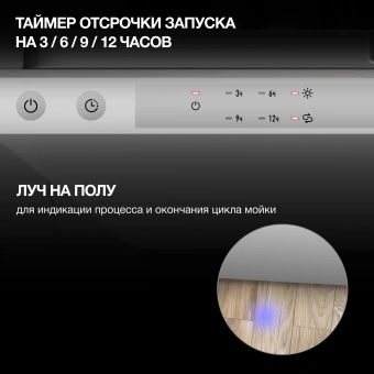 Посудомоечная машина встраив. Hyundai HBD 460 2100Вт узкая серебристый - купить недорого с доставкой в интернет-магазине