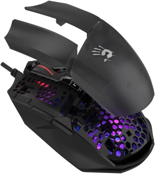 Мышь A4Tech Bloody W65 Max Mini черный оптическая 12000dpi USB 9but (W65 MAX MINI HONEYCOMB) - купить недорого с доставкой в интернет-магазине