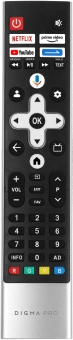 Телевизор QLED Digma Pro 55" QLED 55L Google TV Frameless черный/серебристый 4K Ultra HD 120Hz HSR DVB-T DVB-T2 DVB-C DVB-S DVB-S2 USB WiFi Smart TV - купить недорого с доставкой в интернет-магазине