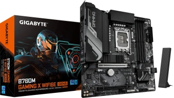 Материнская плата Gigabyte B760M G X WF6E GEN5 Soc-1700 Intel B760 4xDDR5 mATX AC`97 8ch(7.1) 2.5Gg RAID+HDMI+DP - купить недорого с доставкой в интернет-магазине