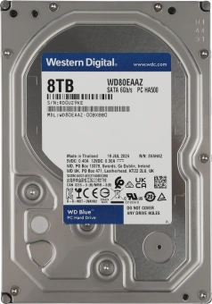 Жесткий диск WD SATA-III 8TB WD80EAAZ Desktop Blue (5640rpm) 256Mb 3.5" - купить недорого с доставкой в интернет-магазине