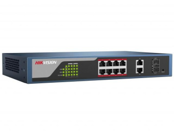 Коммутатор Hikvision DS-3E1310P-EI/M (L2) 8x100Мбит/с 2SFP 123W - купить недорого с доставкой в интернет-магазине