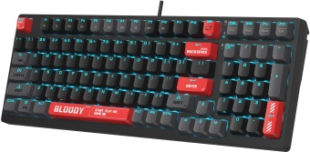 Клавиатура A4Tech AT98 черный/красный USB for gamer LED кабель 1.8м - купить недорого с доставкой в интернет-магазине