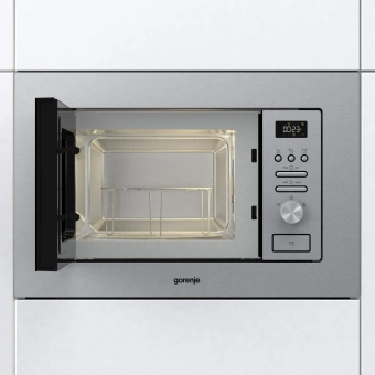 Микроволновая печь Gorenje BMI201AG1X 20л. 800Вт нержавеющая сталь/черный (встраиваемая) - купить недорого с доставкой в интернет-магазине