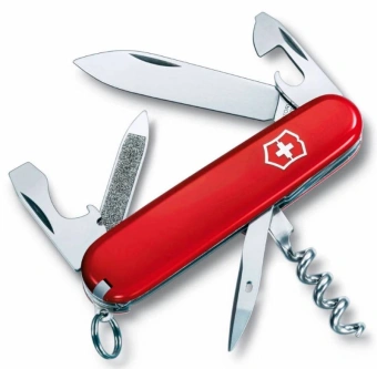 Нож перочинный Victorinox Sportsman (0.3803) 84мм 13функц. красный карт.коробка - купить недорого с доставкой в интернет-магазине