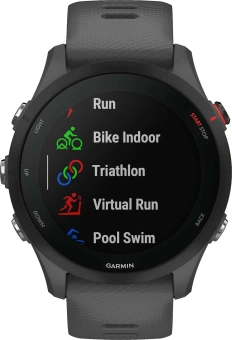 Смарт-часы Garmin Forerunner 255 33мм 1.3" корп.черный рем.темно-серый (010-02641-10) - купить недорого с доставкой в интернет-магазине