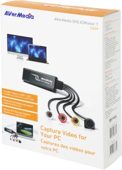 Карта видеозахвата Avermedia DVD EZMaker 7 C039 внешний USB/S-video x1 - купить недорого с доставкой в интернет-магазине