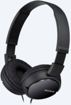 Гарнитура накладные Sony MDR-ZX110AP 1.2м черный проводные оголовье - купить недорого с доставкой в интернет-магазине