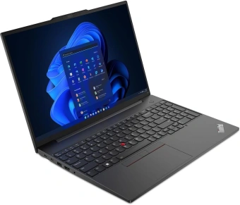 Ноутбук Lenovo ThinkPad E16 G2 Ryzen 7 7735HS 16Gb SSD512Gb AMD Radeon 16" IPS WUXGA (1920x1200) Windows 11 Pro black WiFi BT Cam (21M5S08M00) - купить недорого с доставкой в интернет-магазине