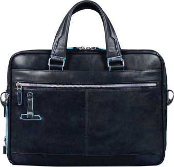 Деловая сумка Piquadro Blue Square CA2849B2/BLU2 с отделением для ноутбука 15" синяя натур.кожа - купить недорого с доставкой в интернет-магазине