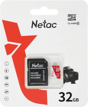 Флеш карта microSDHC 32GB Netac NT02P500ECO-032G-R P500 Eco + adapter - купить недорого с доставкой в интернет-магазине