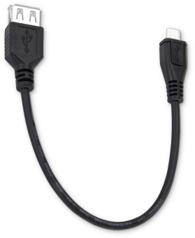 Кабель OTG Buro USB (f)-micro USB (m) 0.2м черный - купить недорого с доставкой в интернет-магазине