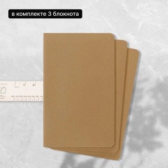 Блокнот Moleskine CAHIER JOURNAL QP416 Large 130х210мм обложка картон 80стр. линейка бежевый (3шт) - купить недорого с доставкой в интернет-магазине