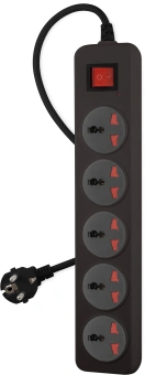 Сетевой фильтр Buro 500UNH-1.8-BG 1.8м (5 розеток) черный/серый (коробка) - купить недорого с доставкой в интернет-магазине