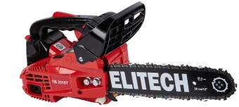 Бензопила Elitech ПБ 2510Т (E1611.009.00) 750Вт 1л.с. дл.шины:12" (30cm) (205451) - купить недорого с доставкой в интернет-магазине