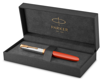 Ручка перьев. Parker 51 Premium (CW2169071) Red Rage GT F сталь нержавеющая подар.кор. - купить недорого с доставкой в интернет-магазине