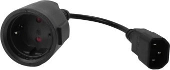 Шнур питания Lanmaster LAN-PPS/14-0.2-BK Schuko-С14 проводник.:3x0.75мм2 0.2м 220В 10А (упак.:1шт) черный - купить недорого с доставкой в интернет-магазине