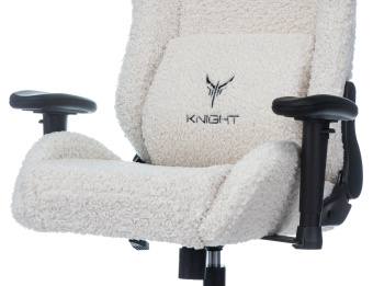 Кресло игровое Knight T1 молочный экомех с подголов. крестов. металл - купить недорого с доставкой в интернет-магазине