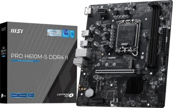 Материнская плата MSI PRO H610M-S DDR4 II Soc-1700 Intel H610 2xDDR4 mATX AC`97 8ch(7.1) GbLAN+HDMI - купить недорого с доставкой в интернет-магазине