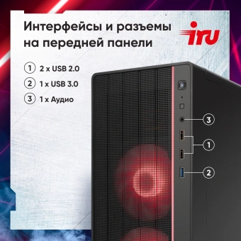 ПК IRU Game 510H6SEA MT i5 12400F (2.5) 32Gb SSD512Gb RTX3060 12Gb FreeDOS GbitEth 500W черный (2023162) - купить недорого с доставкой в интернет-магазине