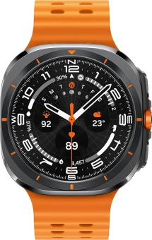 Смарт-часы Samsung Galaxy Watch Ultra LTE 47мм 1.5" AMOLED корп.черный рем.оранжевый (SM-L705FDAACAU) - купить недорого с доставкой в интернет-магазине