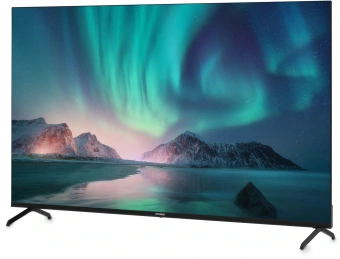 Телевизор LED Hyundai 55" H-LED55BU7006 Android TV Frameless Metal черный 4K Ultra HD 60Hz DVB-T DVB-T2 DVB-C DVB-S DVB-S2 USB WiFi Smart TV - купить недорого с доставкой в интернет-магазине
