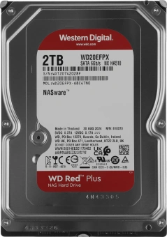 Жесткий диск WD SATA-III 2TB WD20EFPX NAS Red Plus (5400rpm) 64Mb 3.5" - купить недорого с доставкой в интернет-магазине