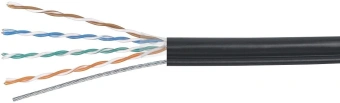 Кабель информационный Cabeus UTP-4P-Cat.5e-SOLID-OUT-PE-UV-100 кат.5E U/UTP 4 пары PE внешний 100м черный - купить недорого с доставкой в интернет-магазине